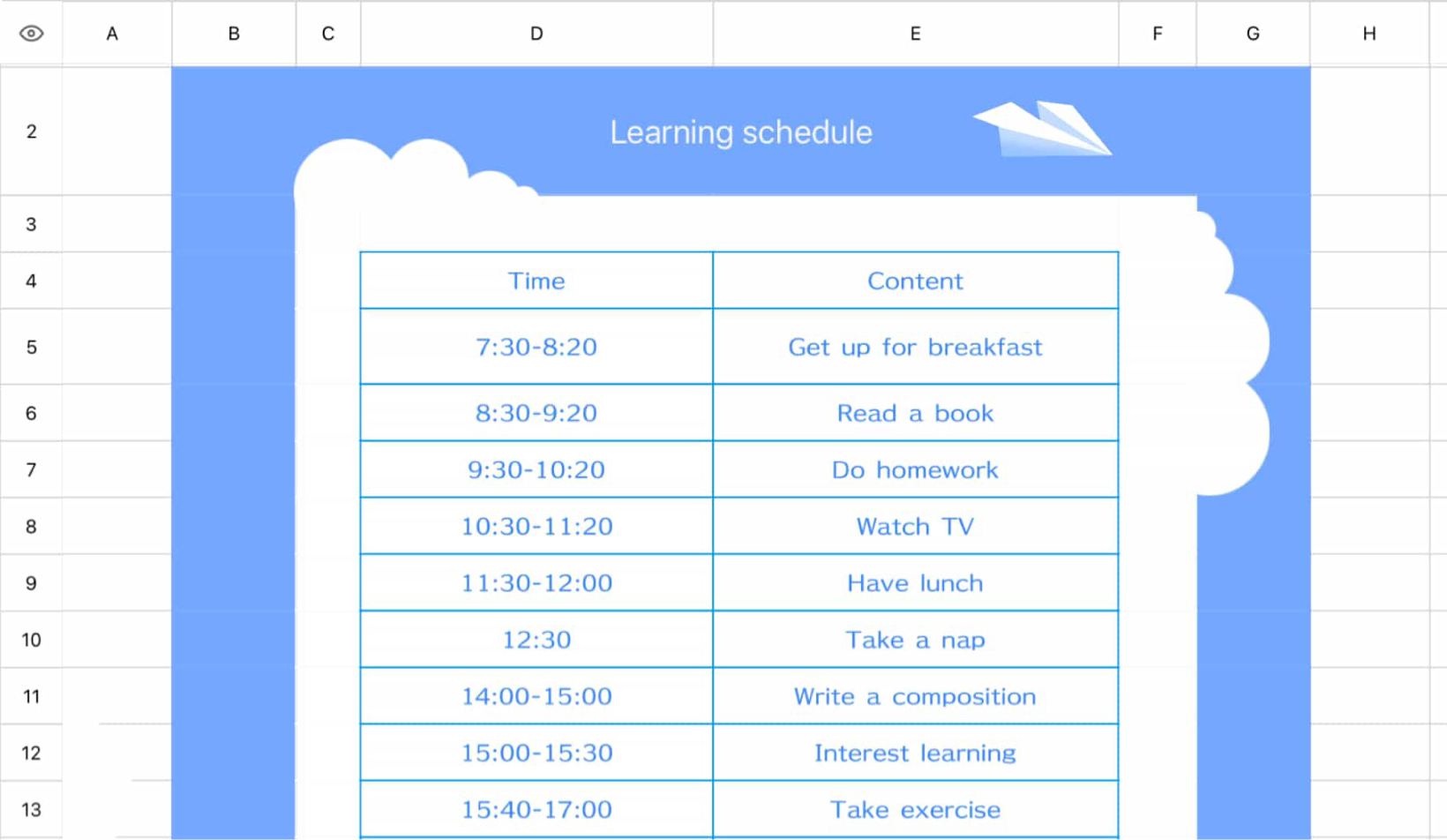 Study plan